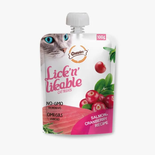 پودینگ سالمون و کرانبری گنالرز :: Gnawlers Lickable Cat Treat Salmon
