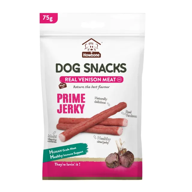 شویقی مدادی سگ هابون گوشت گوزن : Howbone Dog Snack Prime Lamb