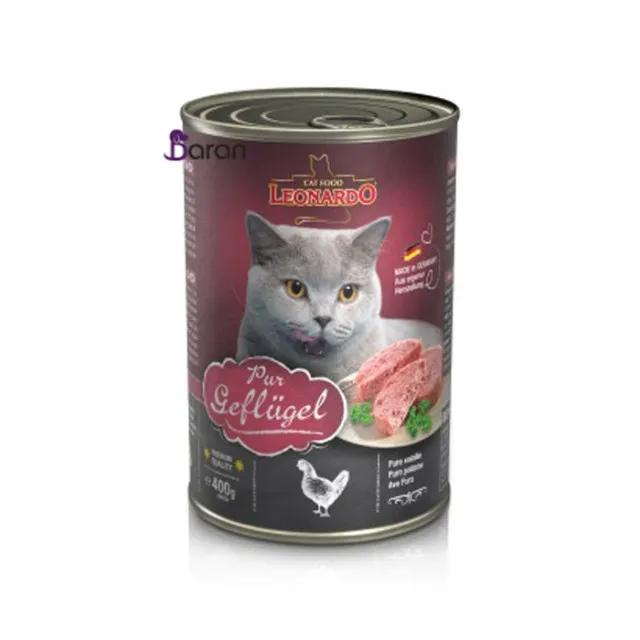 کنسرو گربه لئوناردو حاوی گوشت پرندگان :: Leonardo Pure Chicken