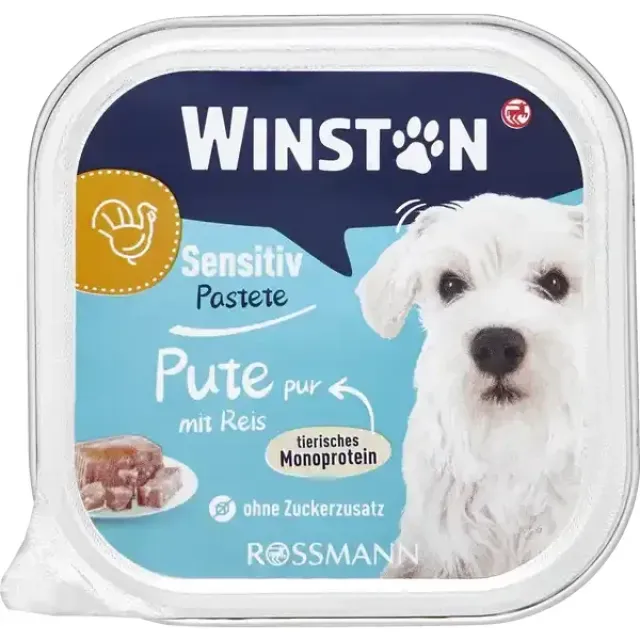 ووم سگ وینستون گوشت بوقلمون و برنچ Winston Feine Pastete Pute Pur Mit Ries