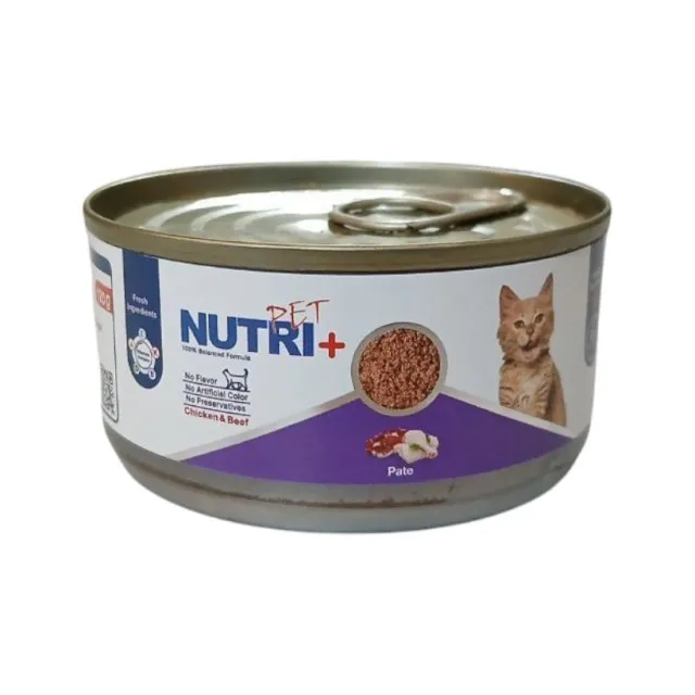 کنسرو گربه پاته مرغ و گوشت نوتری پلاس 120