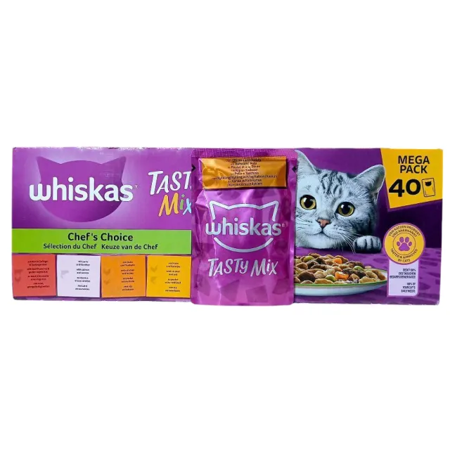 پوچ گربه ویسکاس مرغ و بوقلمون Whiskas Tasty Mix Chicken & Turkey