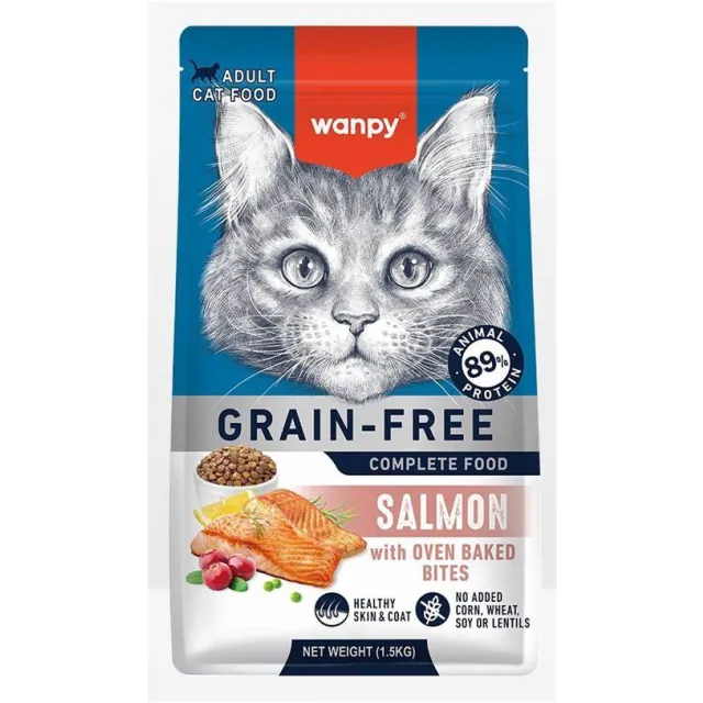 غذای خشک گربه بالغ ونپی سالمون Wanpy Adult Cat Food-Salmon
