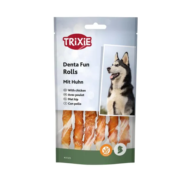 تشویقی دندانی سگ تریکسی مرغ Trixie Denta Fun Rolls with Chicken