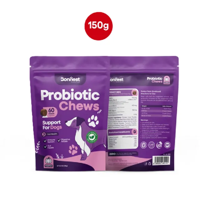 تشویقی جویدنی پروبیوتیک سگ بونست Bonnest Probiotic Chews (Dog-60T)