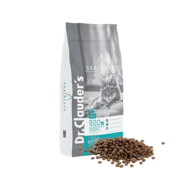 غذا خشک گربه بالغ دکتر کلادرز بدون غلات  Dr.Clauder's High Premium Adult Grainfree 10kg