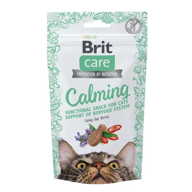 تشویقی گربه ضد استرس و آرامش بخش بریت کر Brit Care Calming Snacks 50g