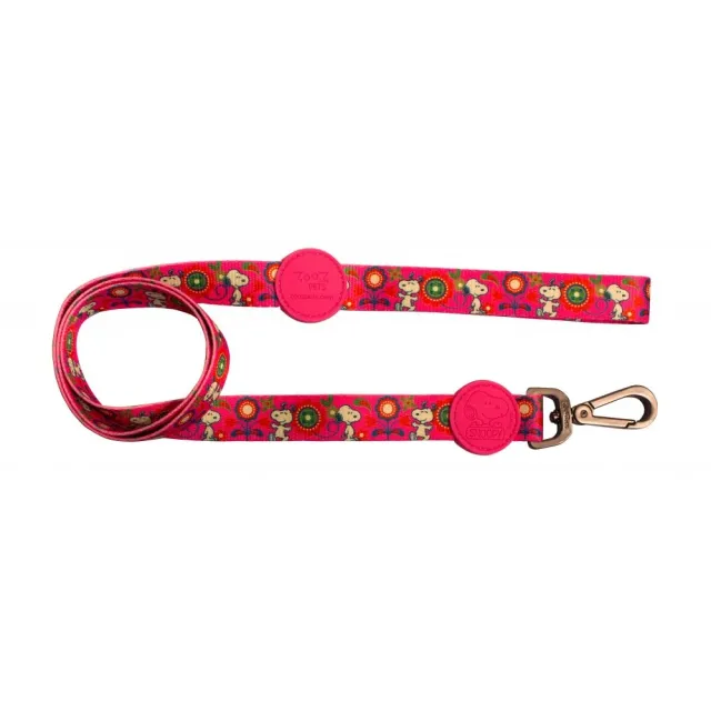 بند قلاده اسنوپی لیش مدل گل صورتی Zooz Leash Snoopy Pink Flower