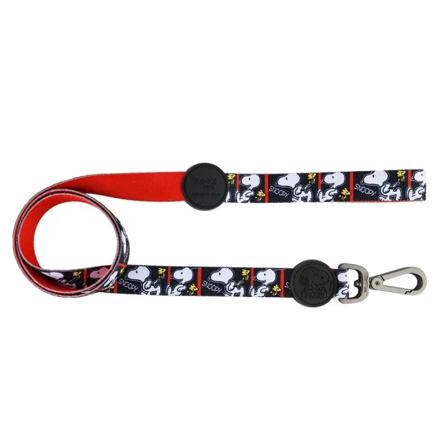 بند قلاده اسنوپی لیش مدل فیلم سیاه : Zooz Leash Snoopy Film Black