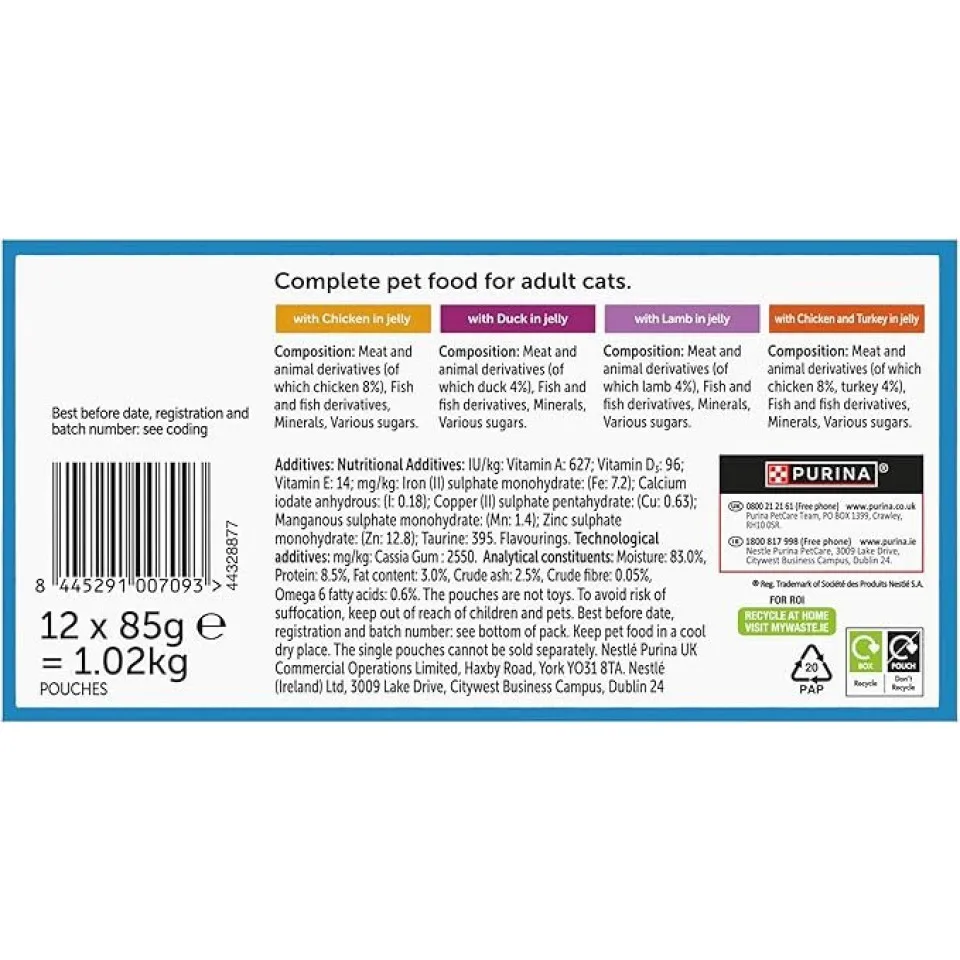 پوچ گربه فلیکس انتخاب مزرعه در ژله پک اورجینال Felix Original Farm Selection in Jelly Wet Cat Food