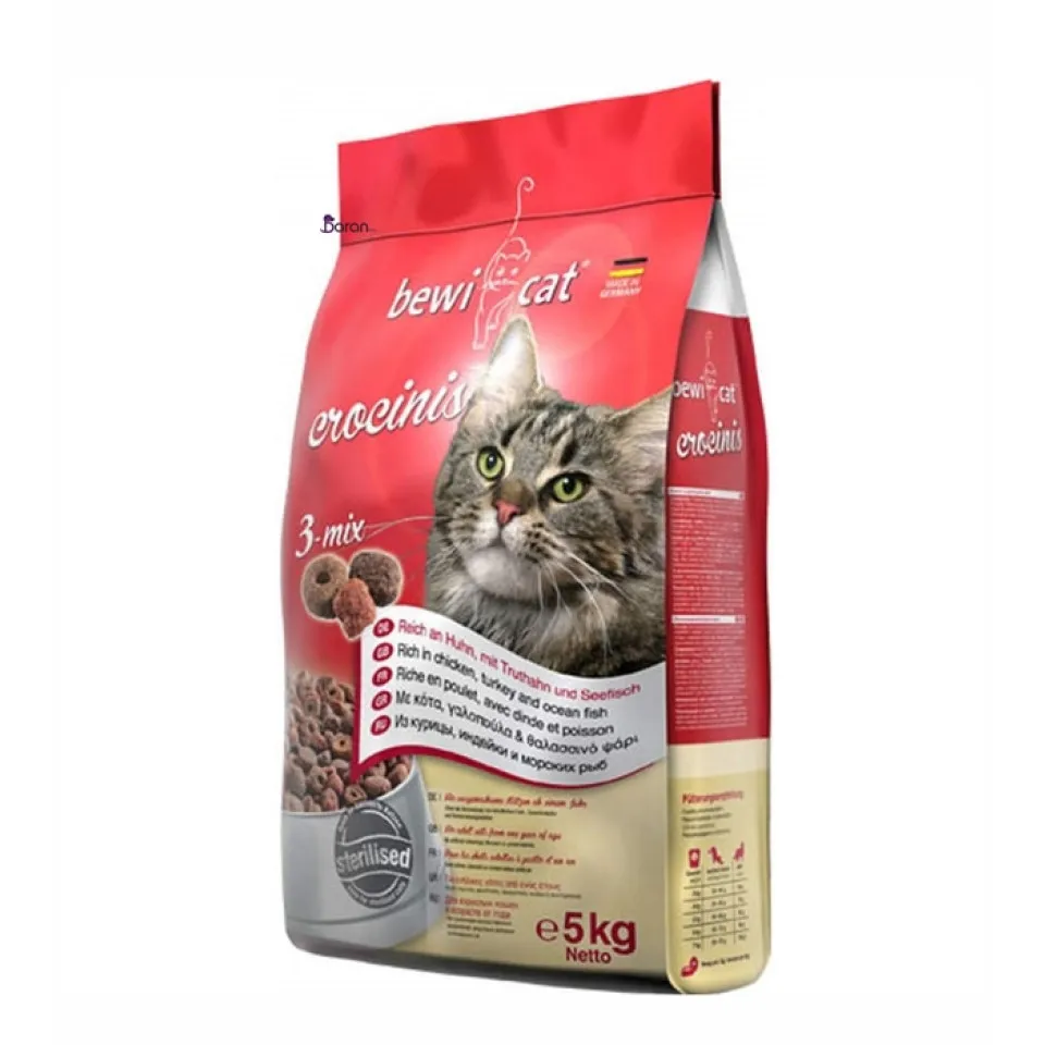 غذای گربه بوی کت مخلوط گوشت، مرغ و ماهی Bewi Cat