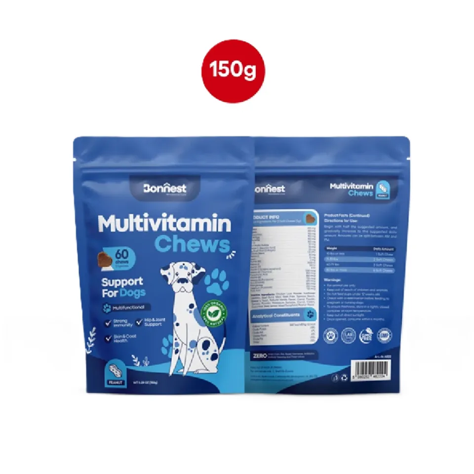 تشویقی جویدنی  مولتی ویتامین سگ بونست Bonnest Multivitamin Chews (Dog-60T)