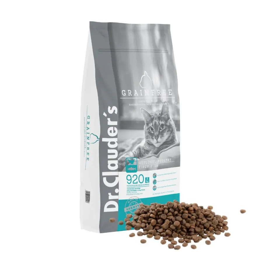 غذا خشک گربه بالغ دکتر کلادرز بدون غلات  Dr.Clauder's High Premium Adult Grainfree 10kg