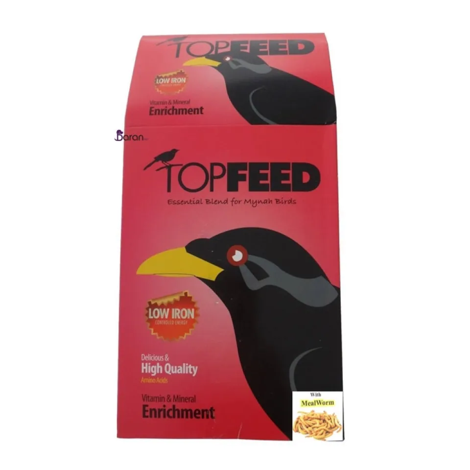 غذای مرغ مینا تاپ فید با کرم topfeed