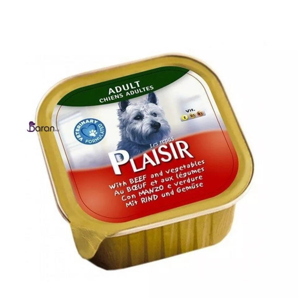 کنسرو سگ پلایزر حاوی گوشت گوساله و سبزیجات (300 گرم)