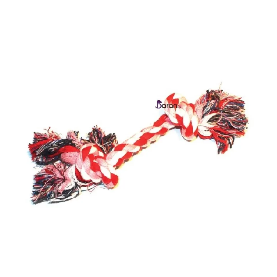 اسباب بازی سگ طناب کنفی دو سر گره