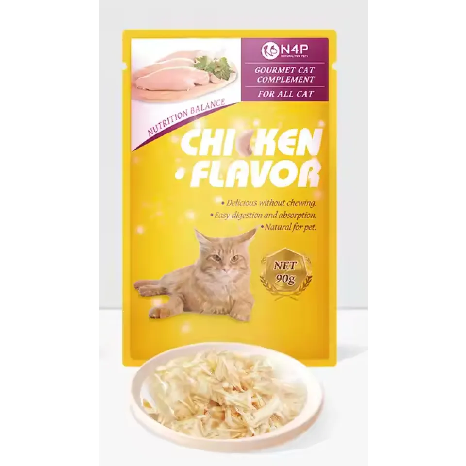 پوچ گربه N4P مرغ N4P Natural Wet Cat Pouches