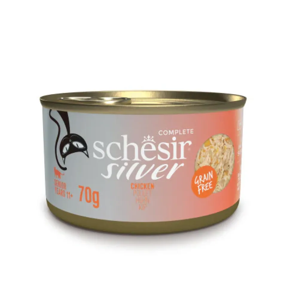 کنسرو شسیر سیلور مرغ در سس : Schesir Chicken in broth 70g in can