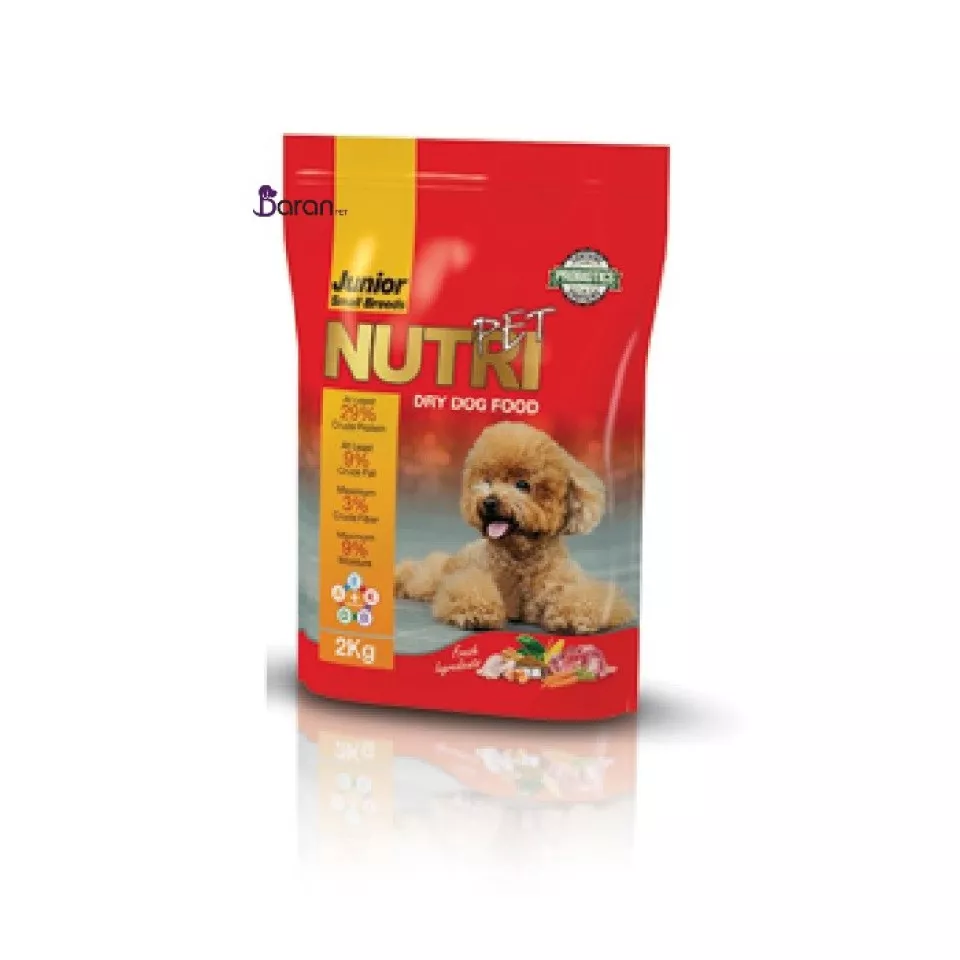 غذای سگ جوان نژاد کوچک نوتری پت با پروتئین 29٪ (2 کیلوگرم) Nutri Pet