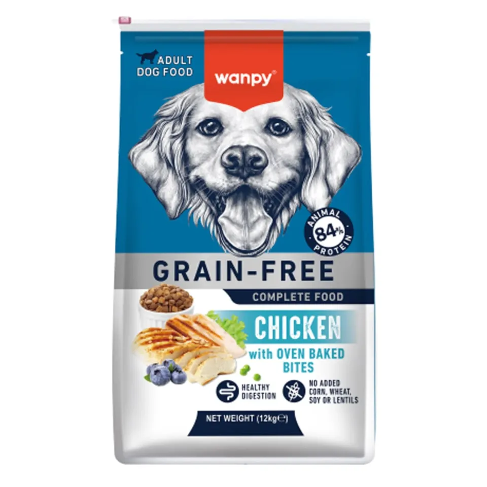 Wanpy Grain Free Complete Food For Adult Dog  - Chicken Recipe -12kg