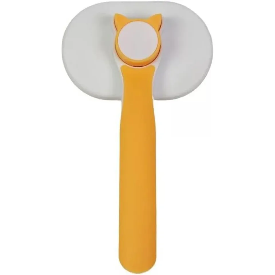 برس سگ و گربه با قابلیت تخلیه مو طرح گربه Rectangle Cathead Self Cleaning Grooming Brush for Pet