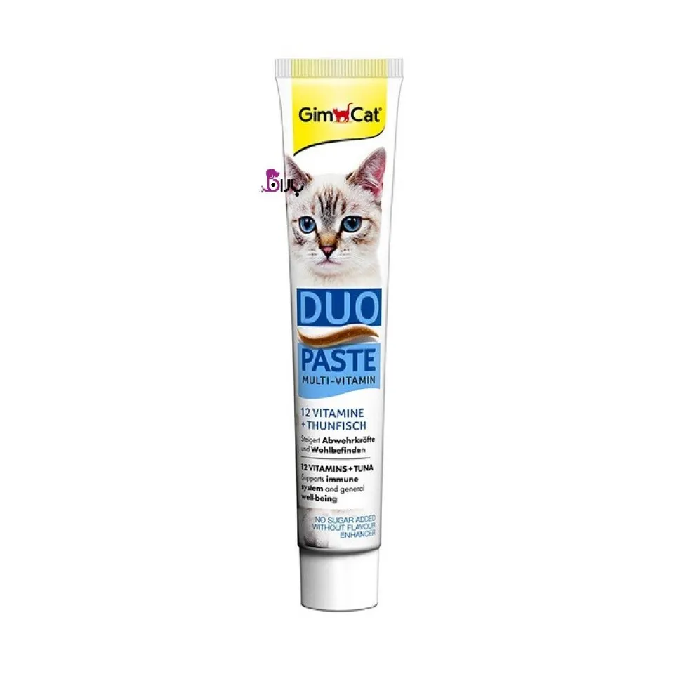 خمیر مولتی ویتامین گربه جیم کت مدل Duo Paste Multi Vitamin طعم ماهی تن