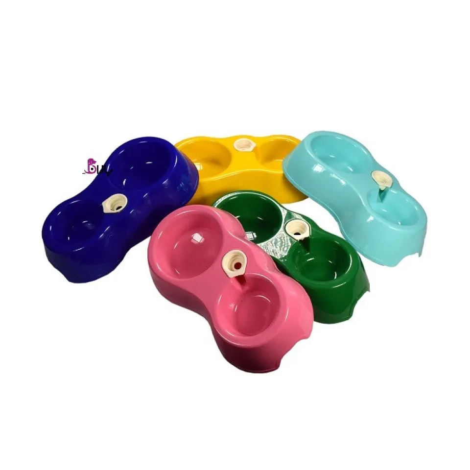 ظرف دوقلو بطری خور دنیل مناسب سگ و گربه