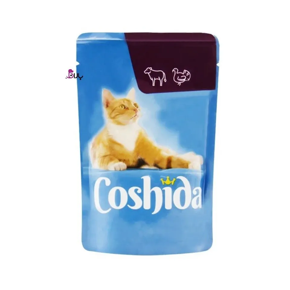 پوچ گربه کوشیدا با گوشت گوساله و بوقلمون Coshida mit kalb & truthahn وزن ۱۰۰ گرم 