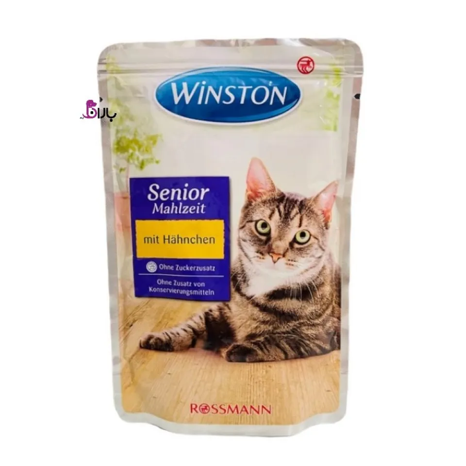 پوچ گربه میانسال وینستون (Winston senior) با طعم مرغ