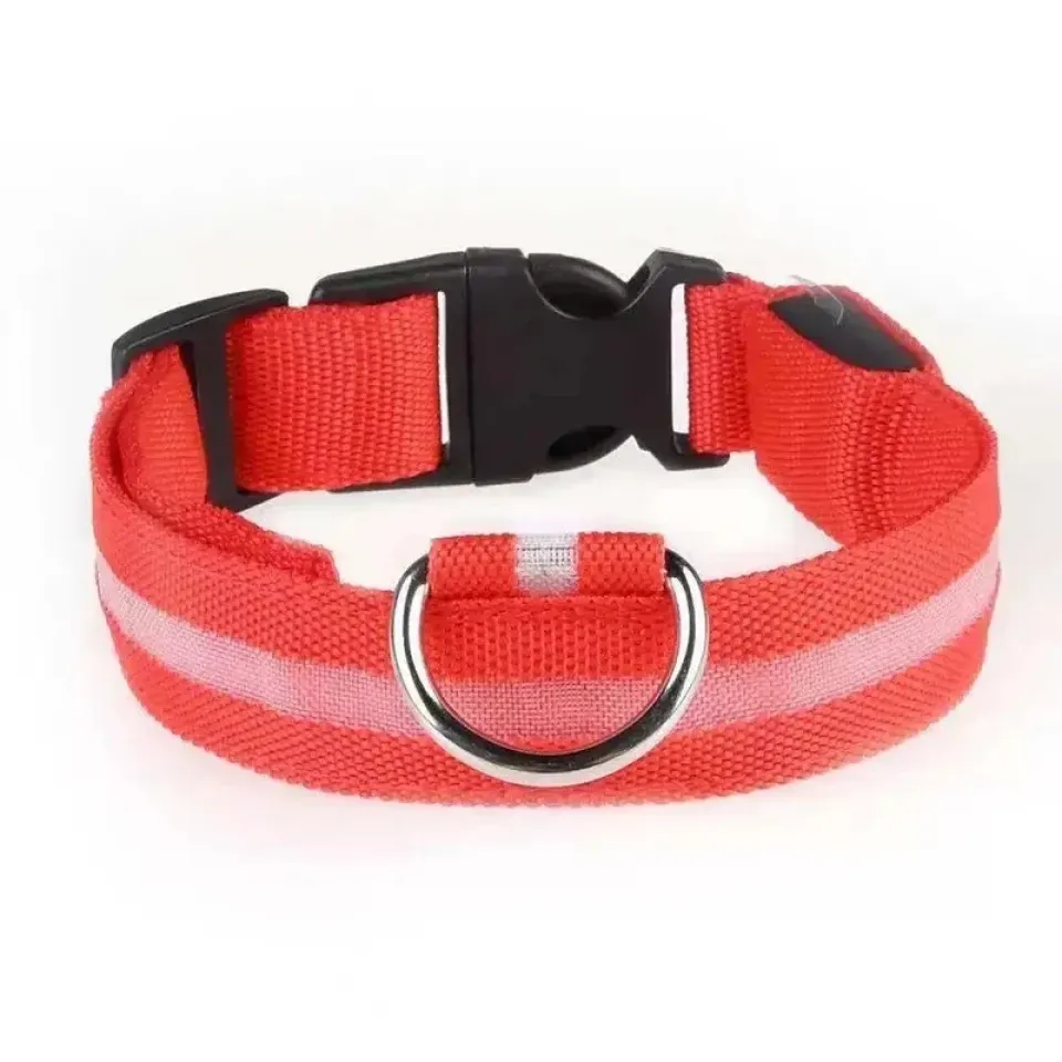 قلاده گردنی سگ با چراغ ال ای دی Dog Collar With LED light Size L