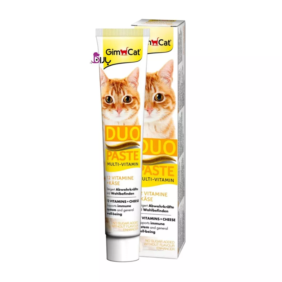 خمیر مولتی ویتامین گربه جیم کت مدل Duo Paste Multi Vitamin با طعم پنیر وزن ۵۰ گرم 