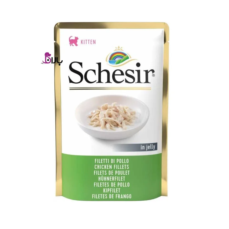 پوچ بچه گربه شسیر مرغ در ژله 85 گرمی