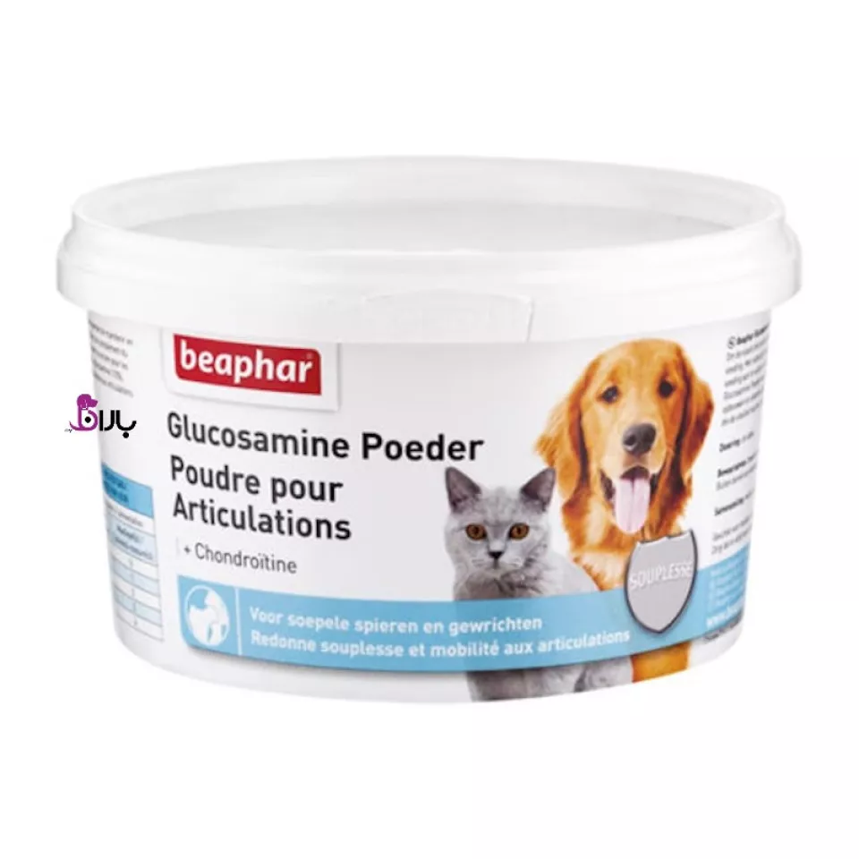 پودر گلوکزامین تقویت کننده مفاصل سگ و گربه بیفار Beaphar Glucosamine Powder وزن 300 گرم