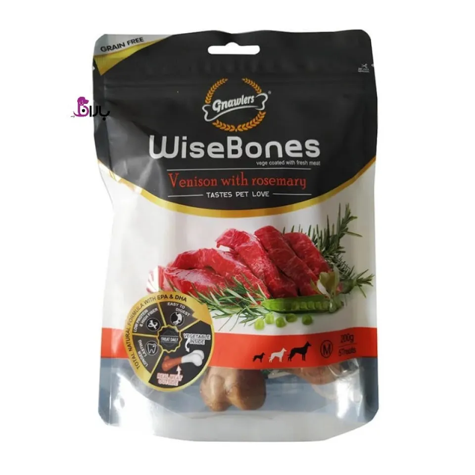 تشویقی استخوان ژلاتینی گوشت شکار (5 عددی) Gnawlers