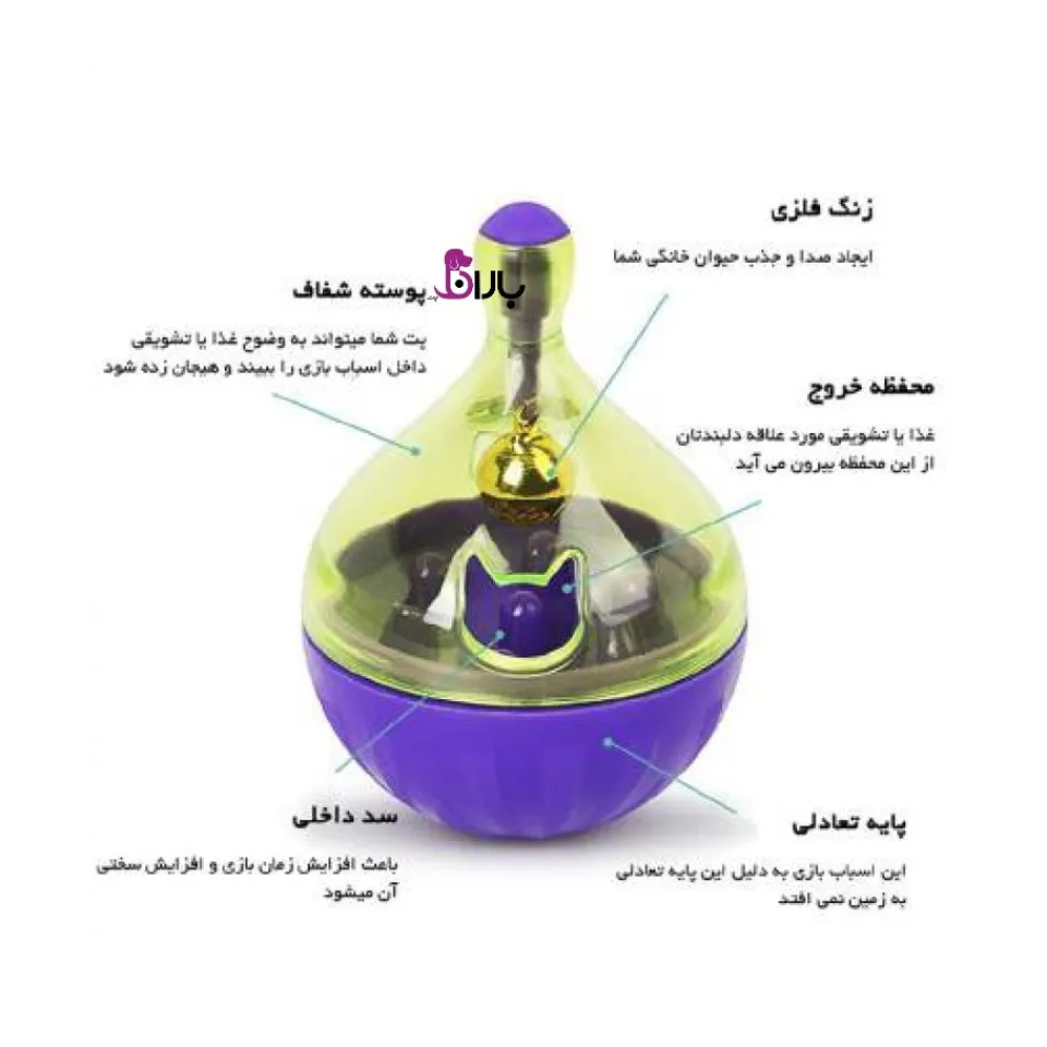 اسباب بازی سگ توپ تعادلی با مخزن تشویقی