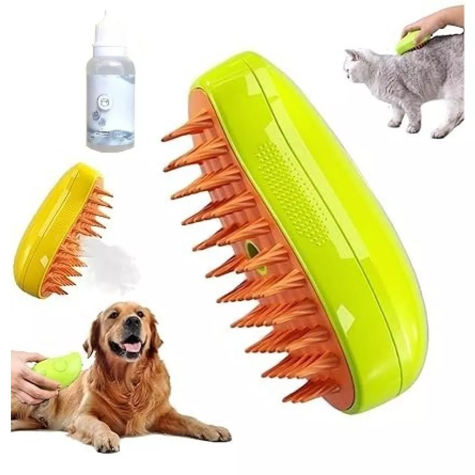 برس و ماساژور بخار گربه و سگ شارژی همراه با قطره