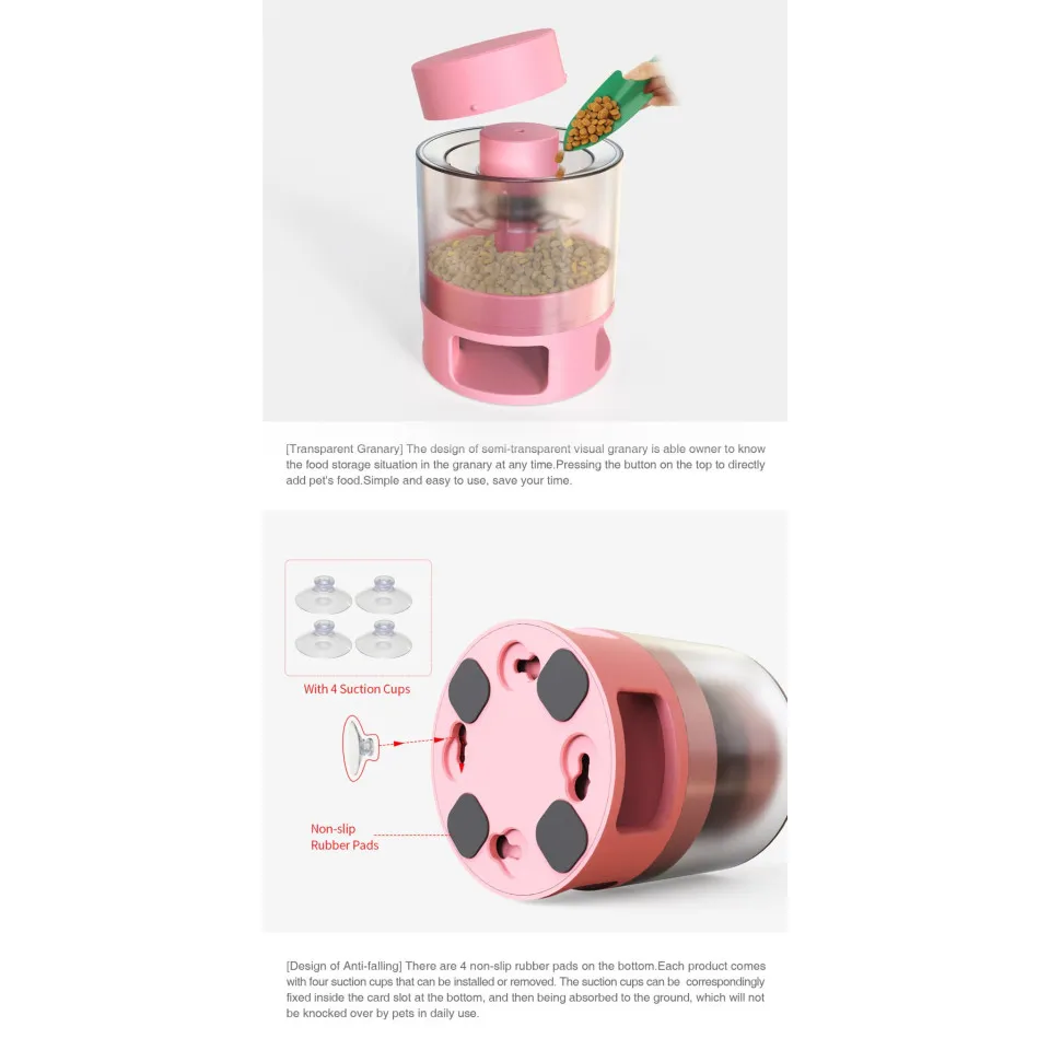 ظرف غذای مخزن دار سرگرم کننده سگ و گربه Pet Fun Food Catapult - Round