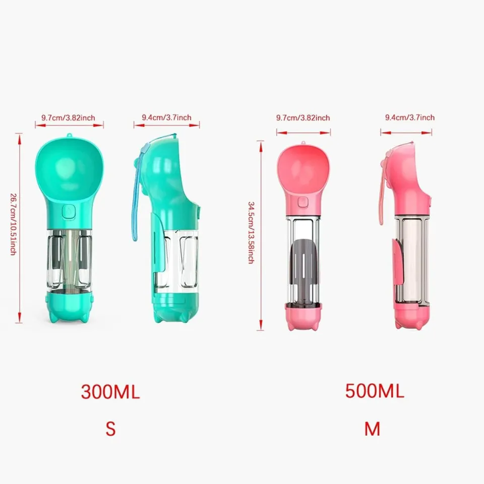 ظرف پرتابل چند کاره مخزن آب، بیلچه و کیسه فضولات Pet Multifunctional Water Bottle