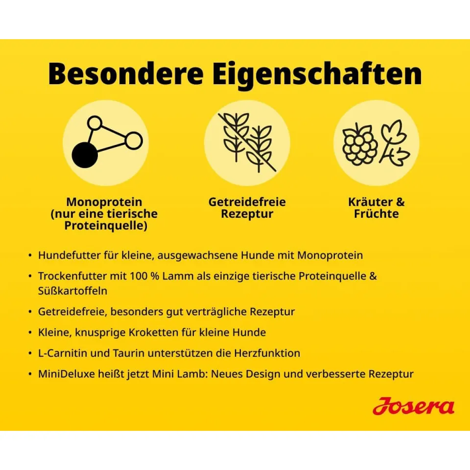 غذای سگ بالغ نژاد کوچک جوسرا مینی دلوکس Josera Mini Deluxe 10kg