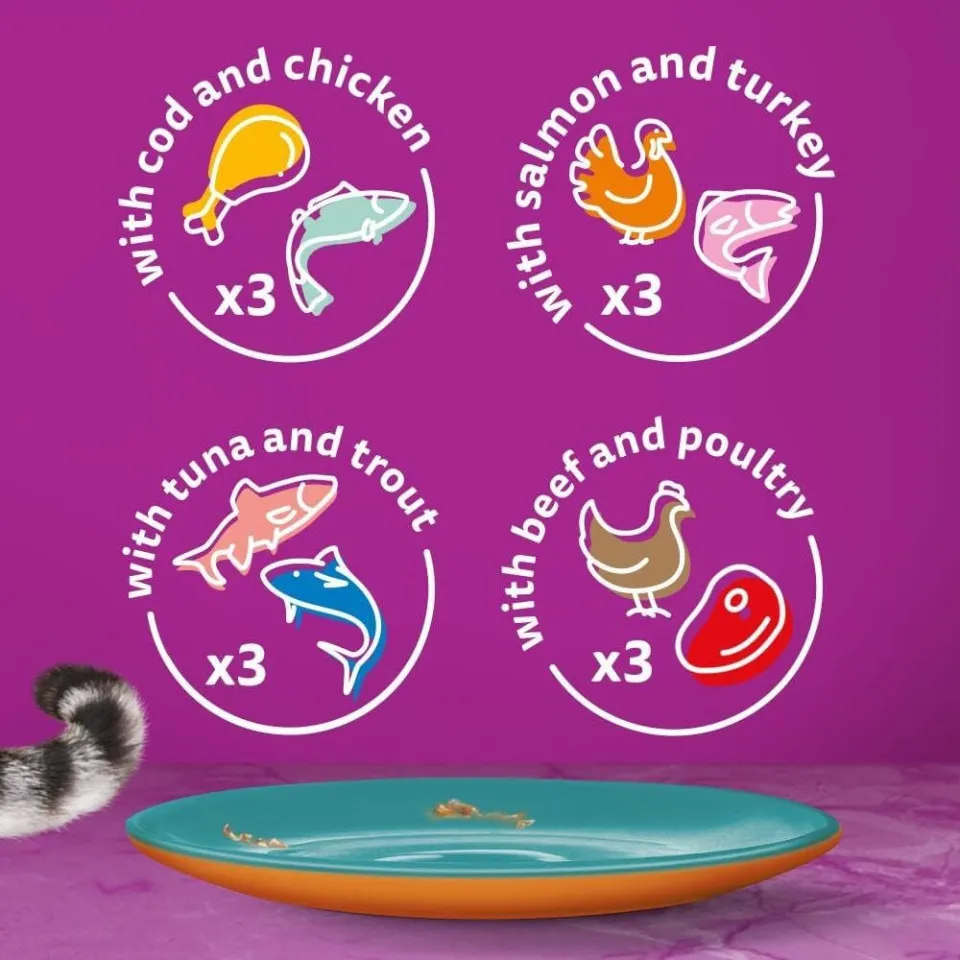  پک پوچ گربه ویسکاس گوشت و ماهی در ژله Whiskas Surf & Turf in Jelly