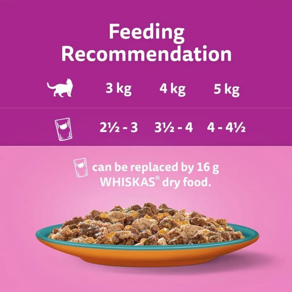  پک پوچ گربه ویسکاس گوشت و ماهی در ژله Whiskas Surf & Turf in Jelly