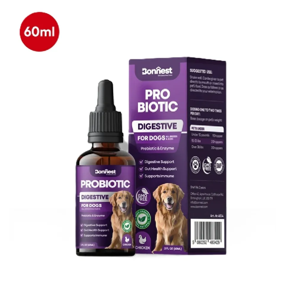 قطره پروبیوتیک سگ بونستBonnest Probiotic Drops-Dog(60ml)