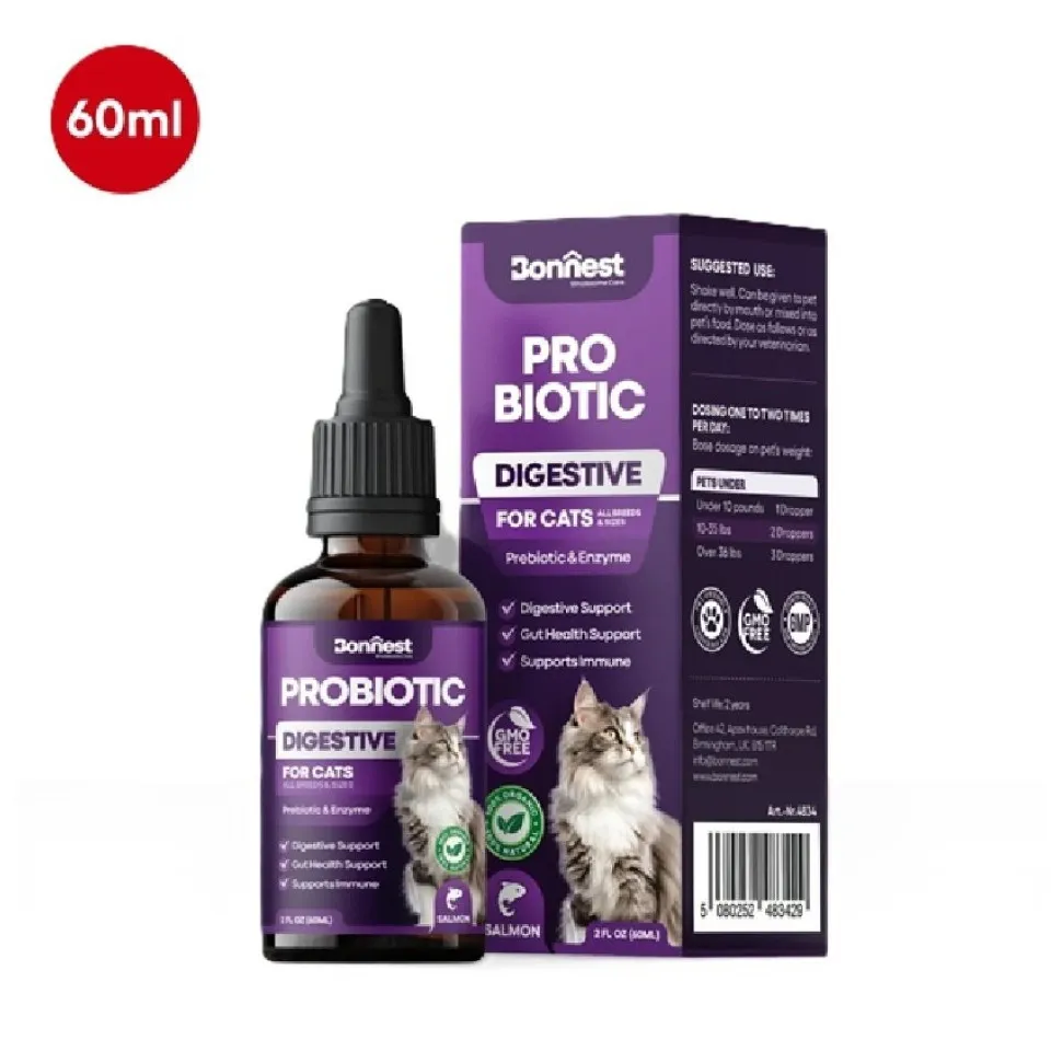 قطره پروبیوتیک گربه بونستBonnest Probiotic Drops-Cat(60ml)