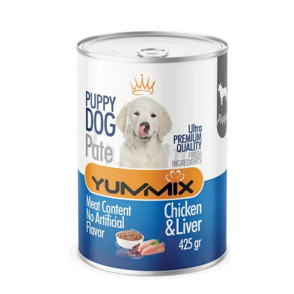 کنسرو پته پاپی یامیکس مرغ و جگر Yummix Puppy Pate Chicken & Liver 425g