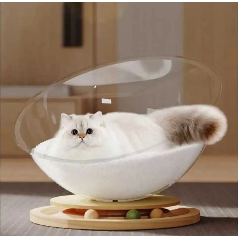 جای خواب شیشه ای گربه مدل فضایی Space Capsule Cat Bed