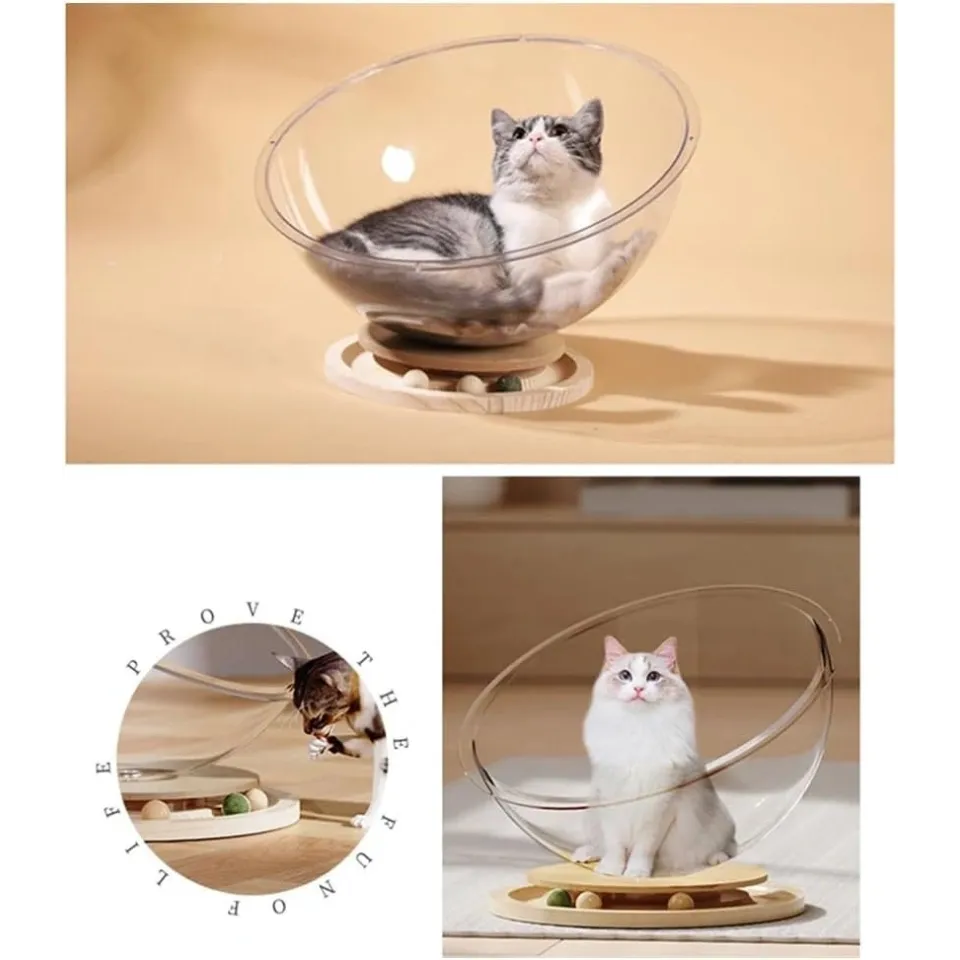 جای خواب شیشه ای گربه مدل فضایی Space Capsule Cat Bed