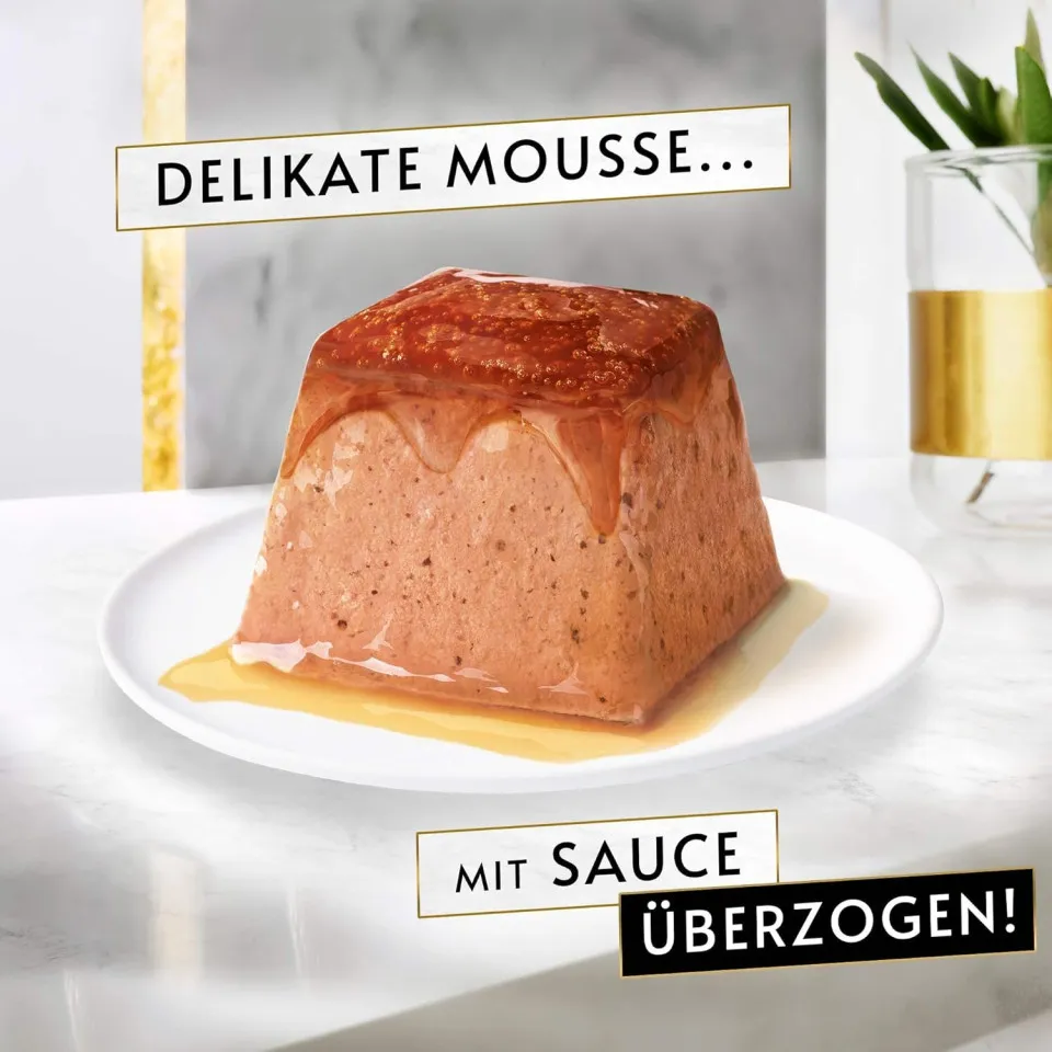 دسر موس مرغ در سس Purina Gourmet Huhn Mousse With Sauce