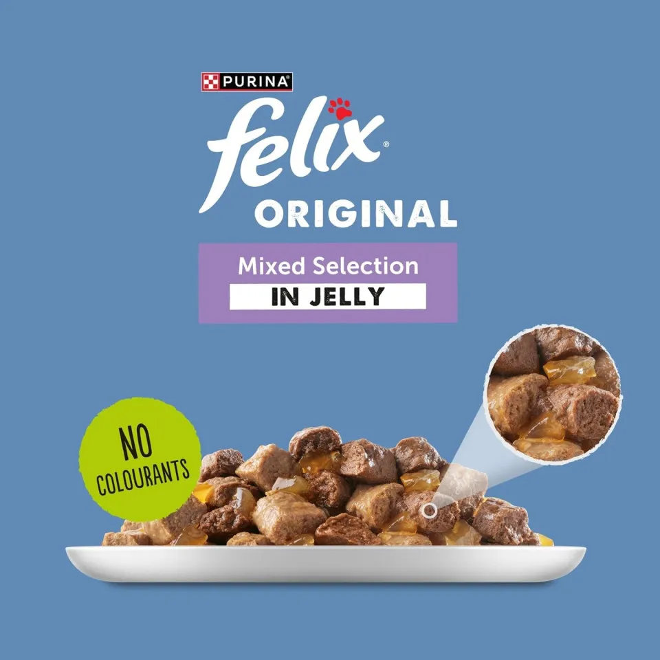 پوچ گربه فلیکس میکس در ژله پک اورجینال Felix Original Mix Selection in Jelly Wet Cat Food 