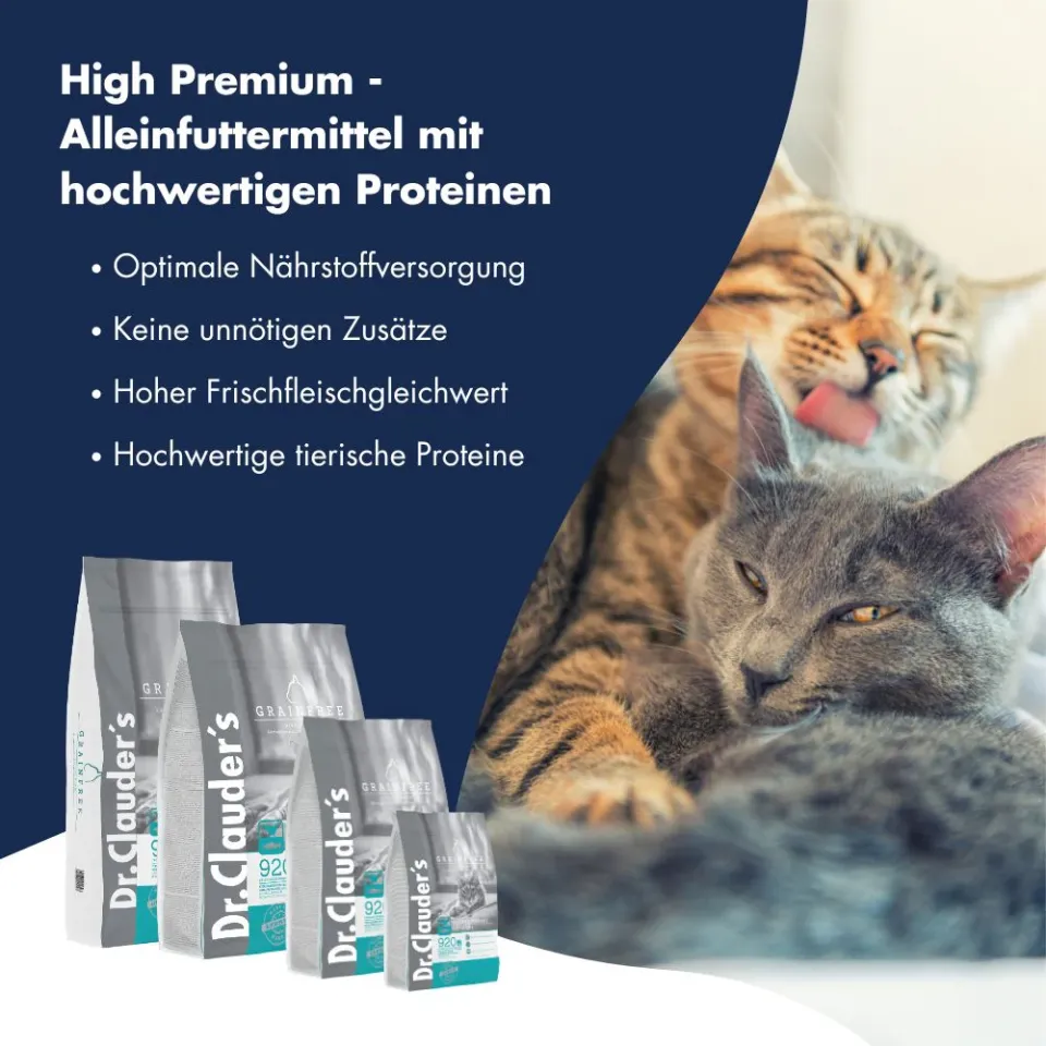 غذا خشک گربه بالغ دکتر کلادرز بدون غلات  Dr.Clauder's High Premium Adult Grainfree 10kg