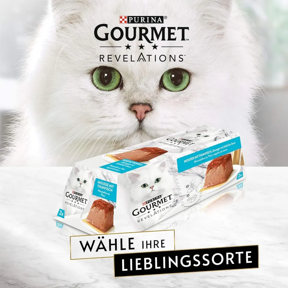 دسر موس ماهی تن در سس Purina Gourmet ThunFisch Mousse With Sauce